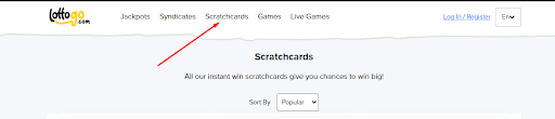 LottoGo scratch cards