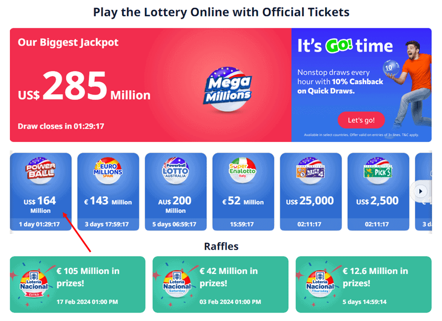 theLotter available lotteries