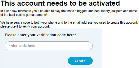 Multilotto account details verification