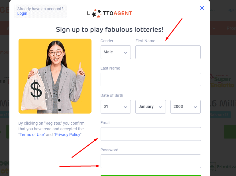 LottoAgent-Signup-Process
