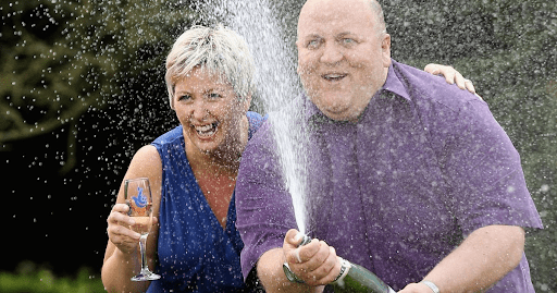 Gillian and Adrian Bayford lottery winners