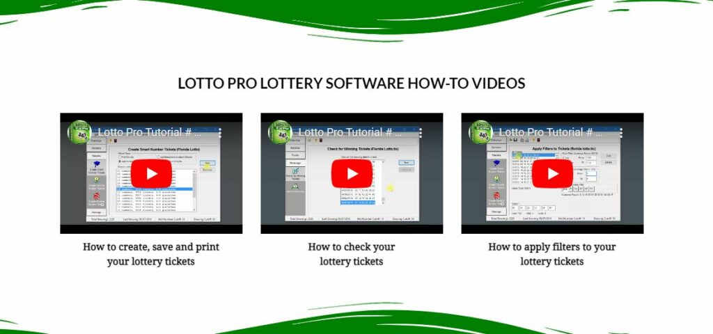 Lotto Pro lottery software