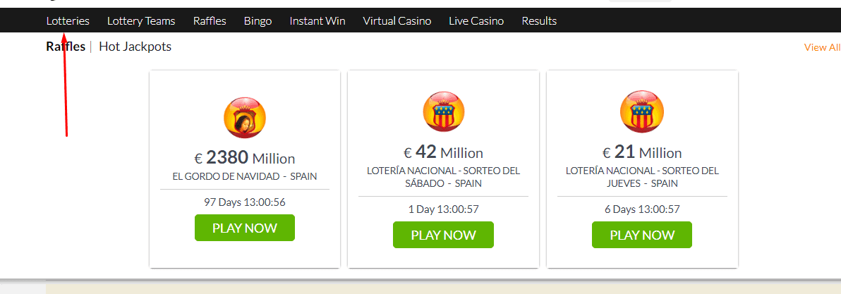 lottery betting website