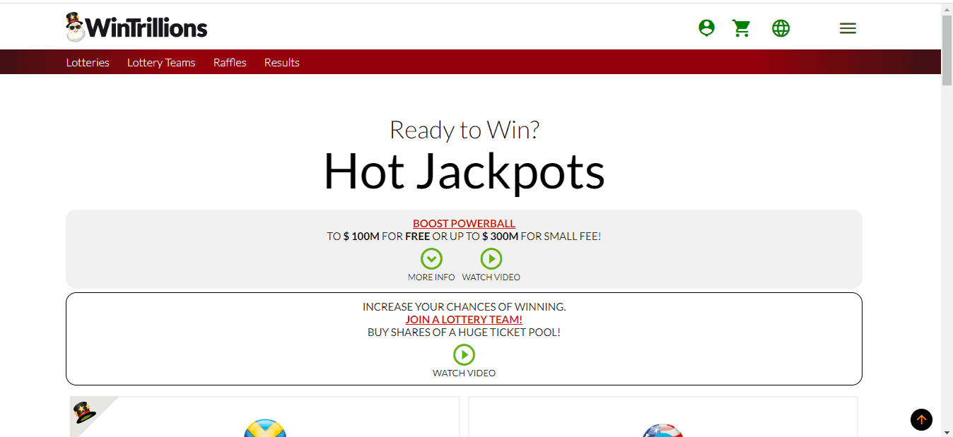WinTrillions online lottery site